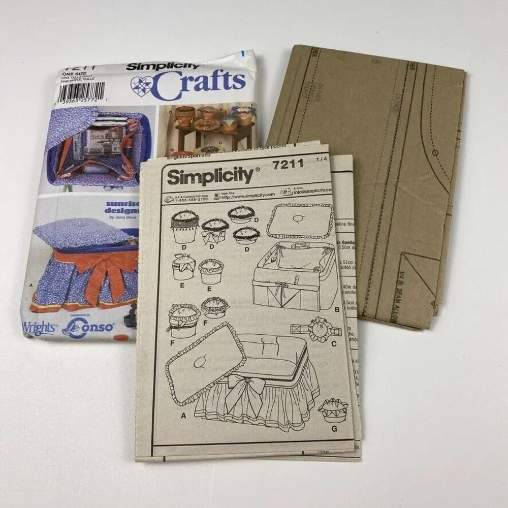 Simplicity 7211 Crafts Sewing Pattern Sewing Accessories Uncut 2002 VTG FF